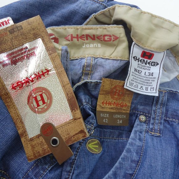 NWT. EHENEGE Blue Light Denim Jeans. - Picture 6 of 8